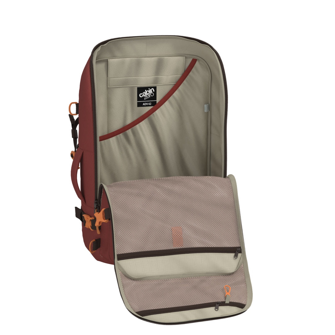 ADV Rucksack 42L Sangria Rot