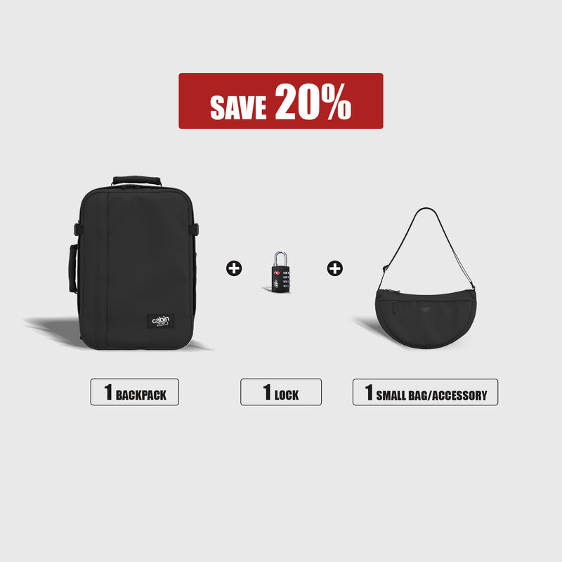 20% Off When You Bundle a Backpack, Small Bag & Lock