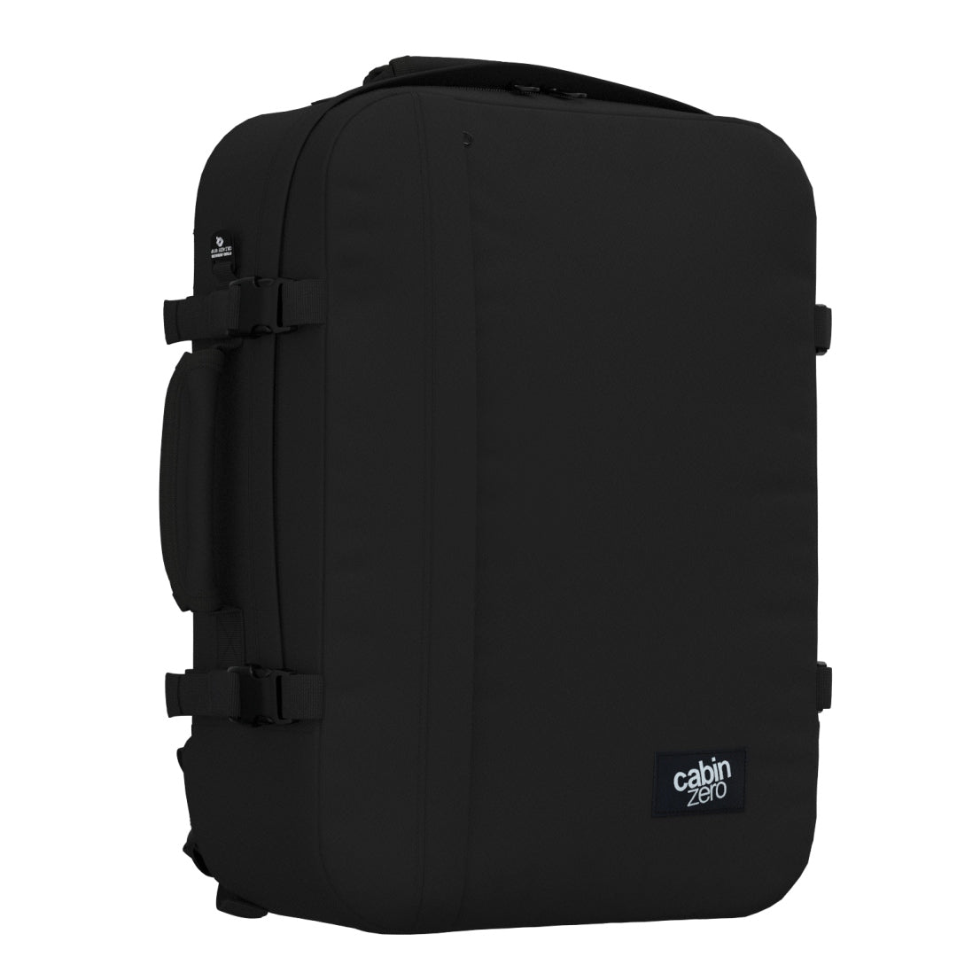 Klassischer Kabinenrucksack 44L Absolut Schwarz