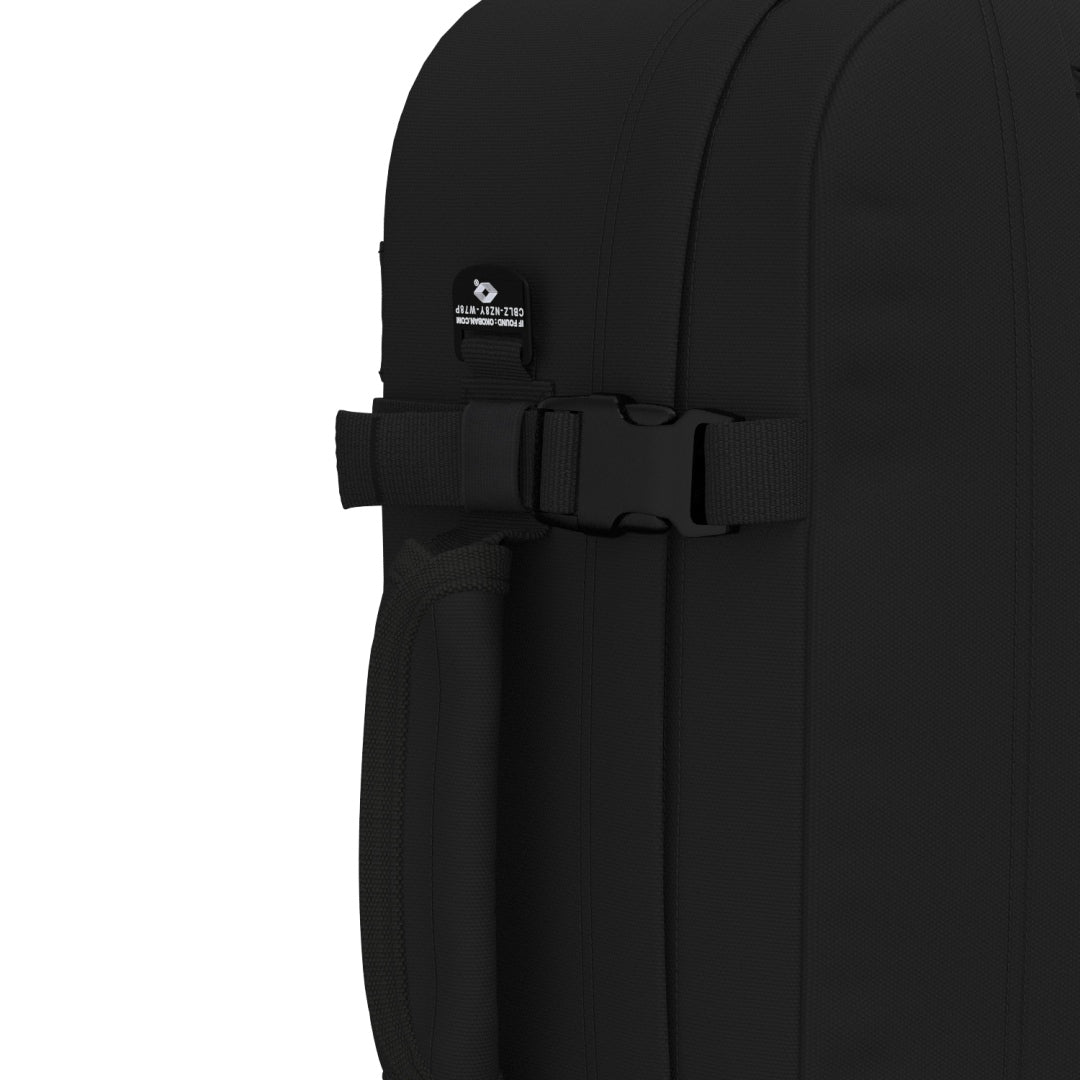 Klassischer Kabinenrucksack 44L Absolut Schwarz