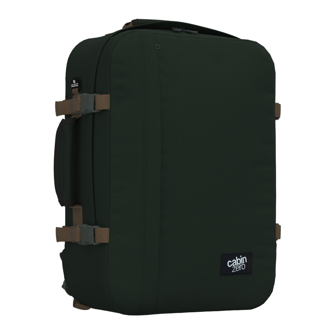 Klassischer Kabinenrucksack 44L Schwarz Sand