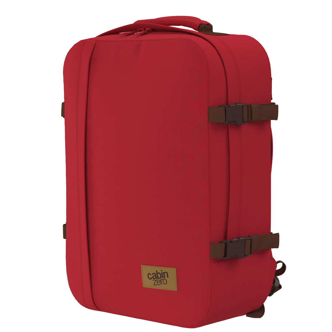 Klassischer Kabinenrucksack 44L London Rot