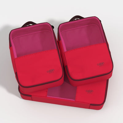 Packwürfel Set Lux Packing Cubes - Cranberry